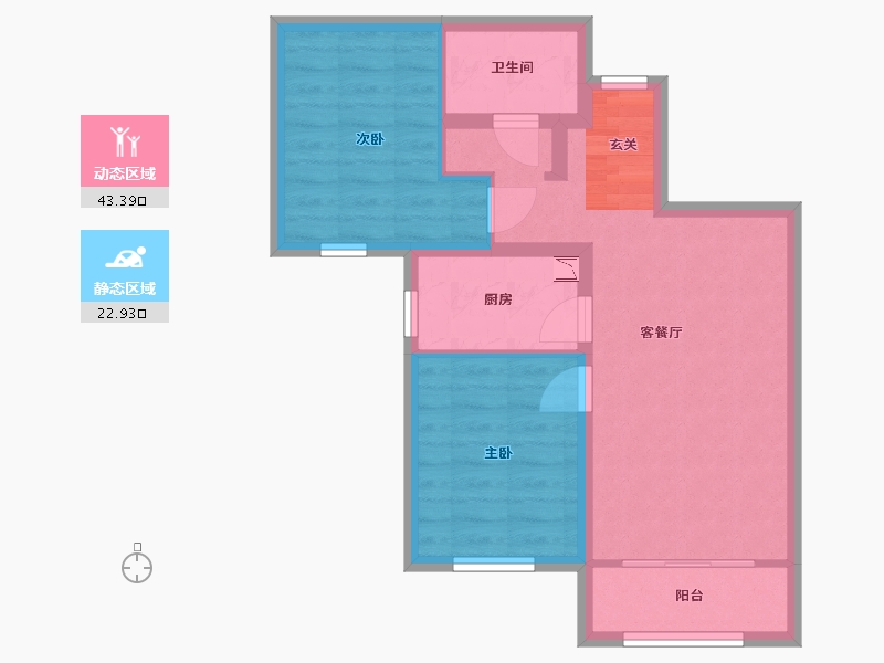 北京-北京市-北京诺德彩园-58.49-户型库-动静分区