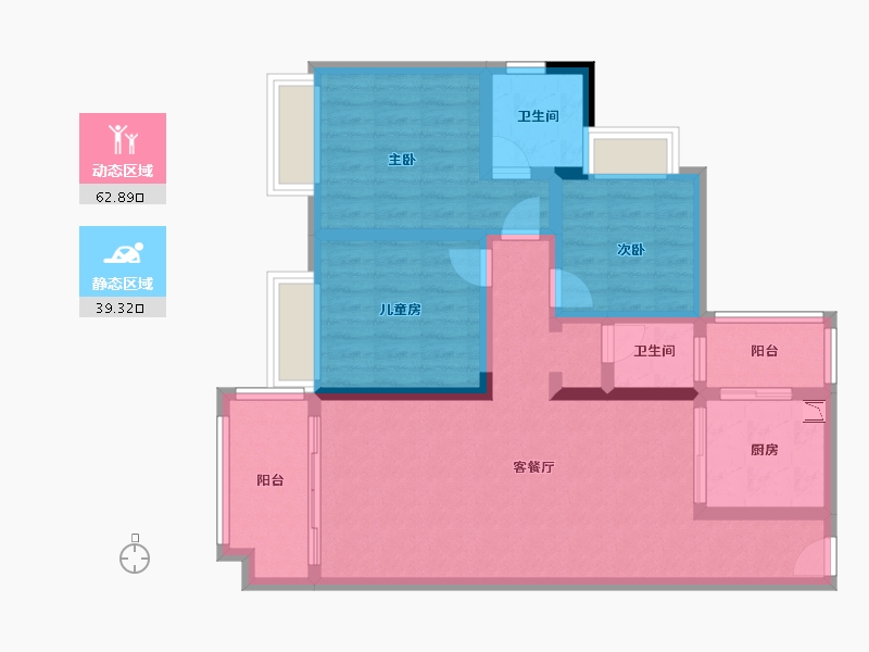 广东省-韶关市-雄州壹品-89.94-户型库-动静分区