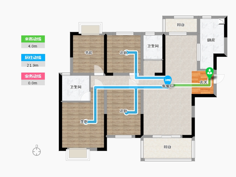 湖南省-长沙市-华申・阳光城・未来悦-112.74-户型库-动静线