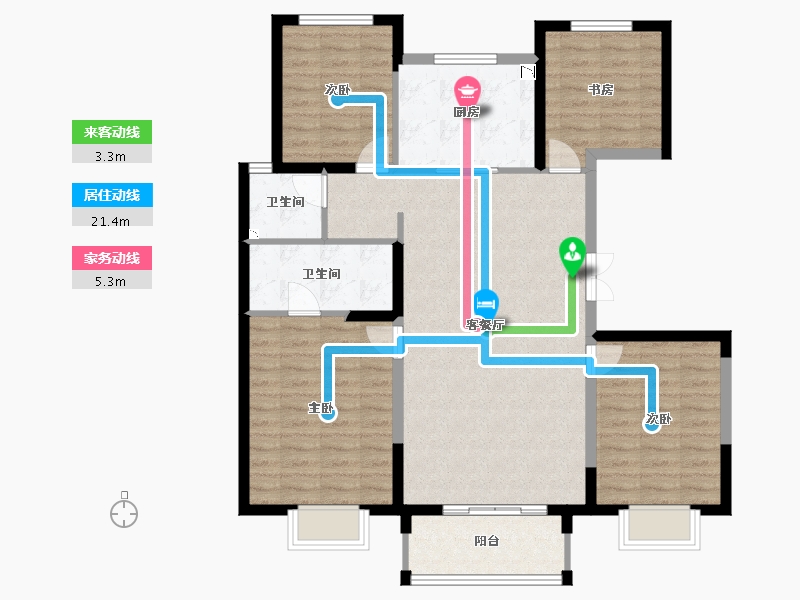 河北省-石家庄市-万科・公园大道-109.15-户型库-动静线