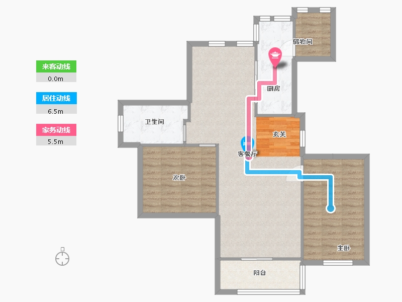 安徽省-合肥市-锦绣淮苑-86.54-户型库-动静线