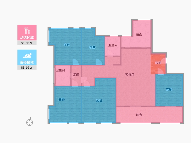 浙江省-嘉兴市-西郊-164.84-户型库-动静分区