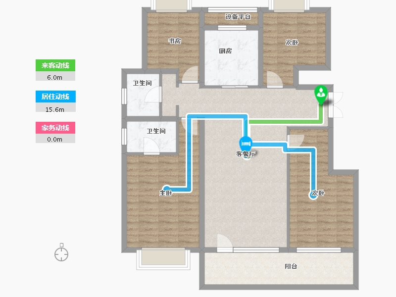 黑龙江省-哈尔滨市-御湖壹号-116.77-户型库-动静线