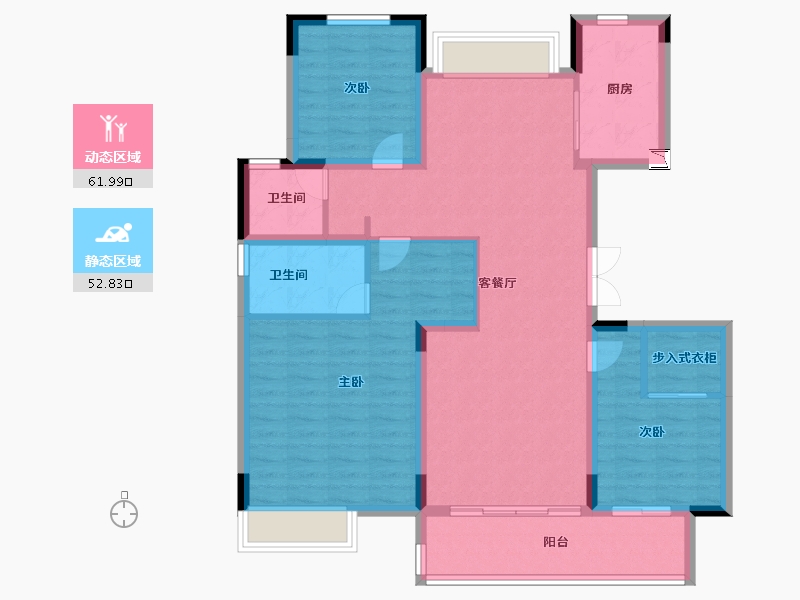 江苏省-徐州市-观澜园-103.00-户型库-动静分区