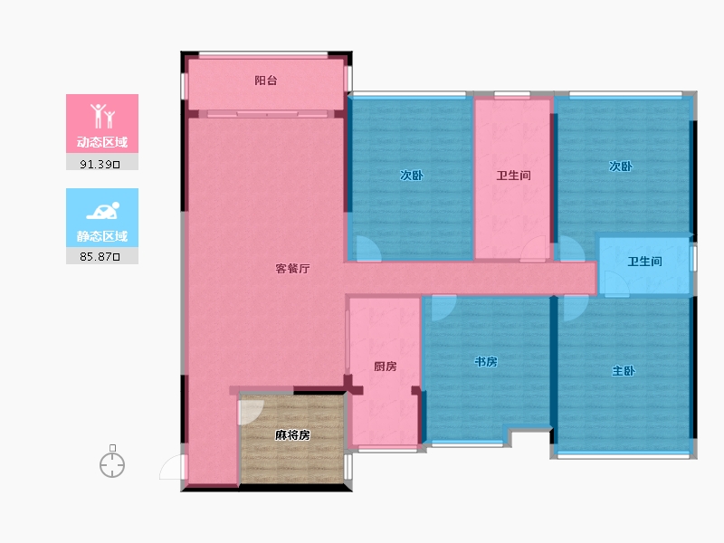 广东省-惠州市-海恋家-171.63-户型库-动静分区