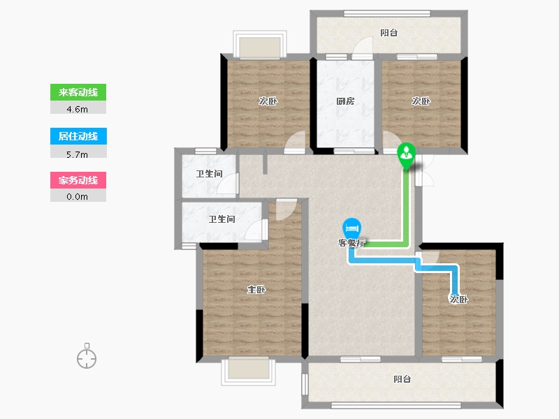 云南省-曲靖市-凤凰嘉园-116.00-户型库-动静线