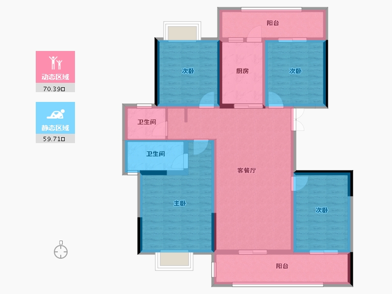 云南省-曲靖市-凤凰嘉园-116.00-户型库-动静分区