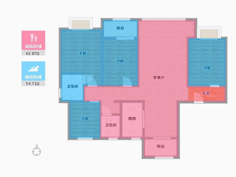 山东省-潍坊市-樾府-104.36-户型库-动静分区