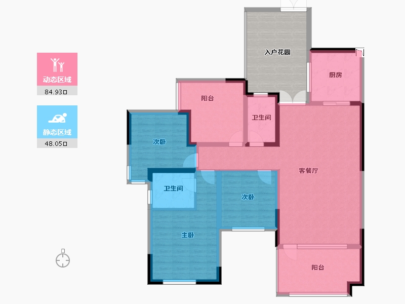 四川省-成都市-成都后花园-135.79-户型库-动静分区