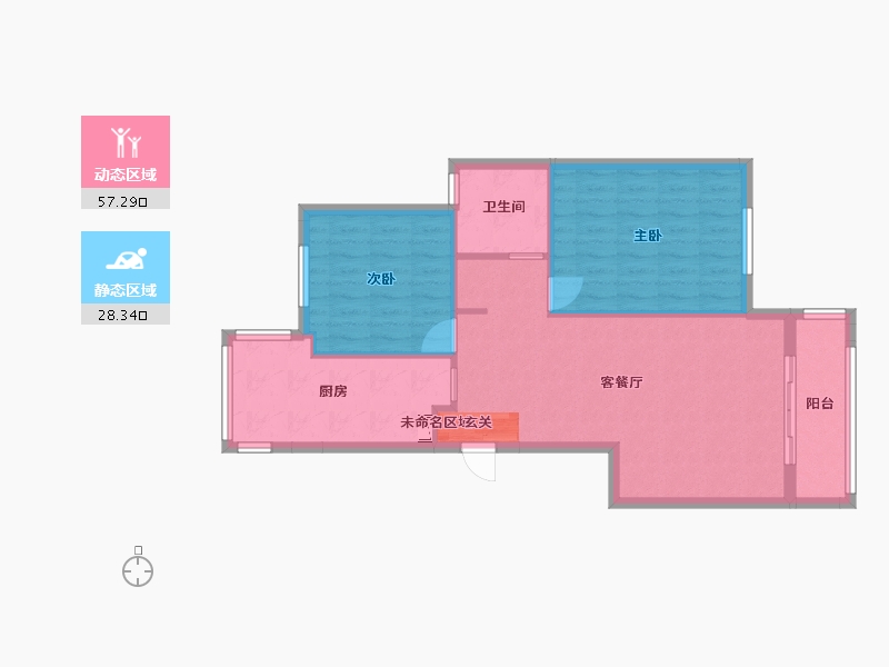 湖北省-武汉市-金湖苑-77.79-户型库-动静分区