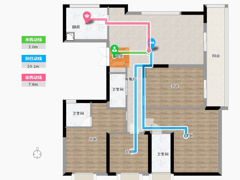 湖北省-武汉市-金融街金悦府-130.70-户型库-动静线