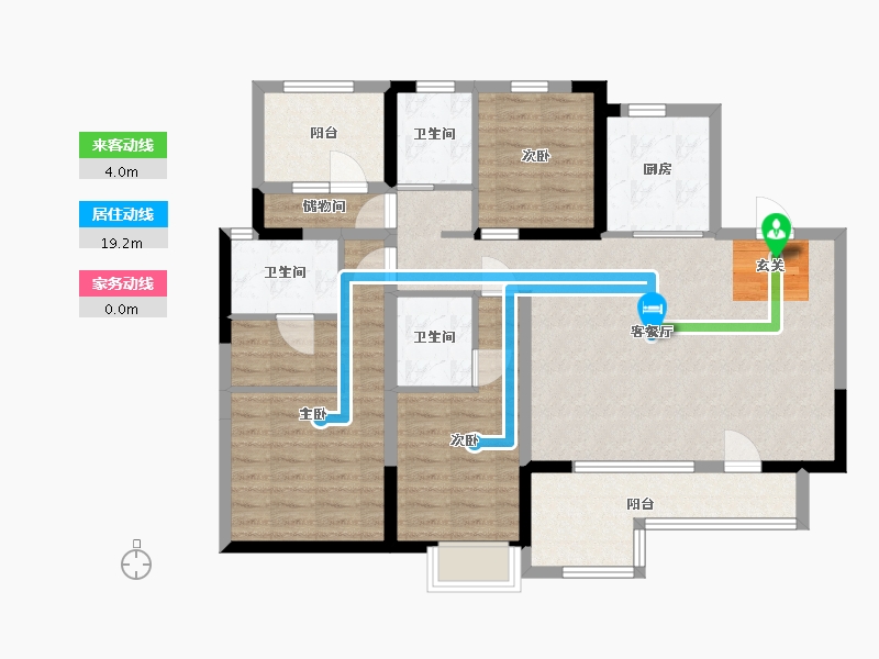 山东省-烟台市-蓝光雍锦锦湖-99.84-户型库-动静线