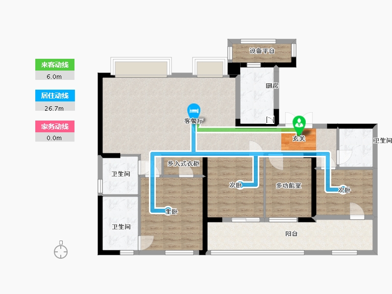 贵州省-黔东南苗族侗族自治州-阳光城檀境-116.91-户型库-动静线