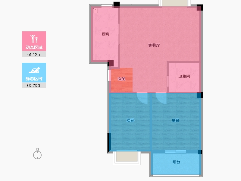 浙江省-温州市-海湾三区-72.65-户型库-动静分区