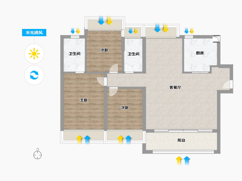 江苏省-徐州市-玖玺-89.00-户型库-采光通风