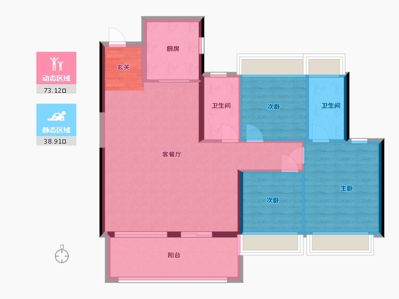 福建省-福州市-融创滨江壹号-102.12-户型库-动静分区