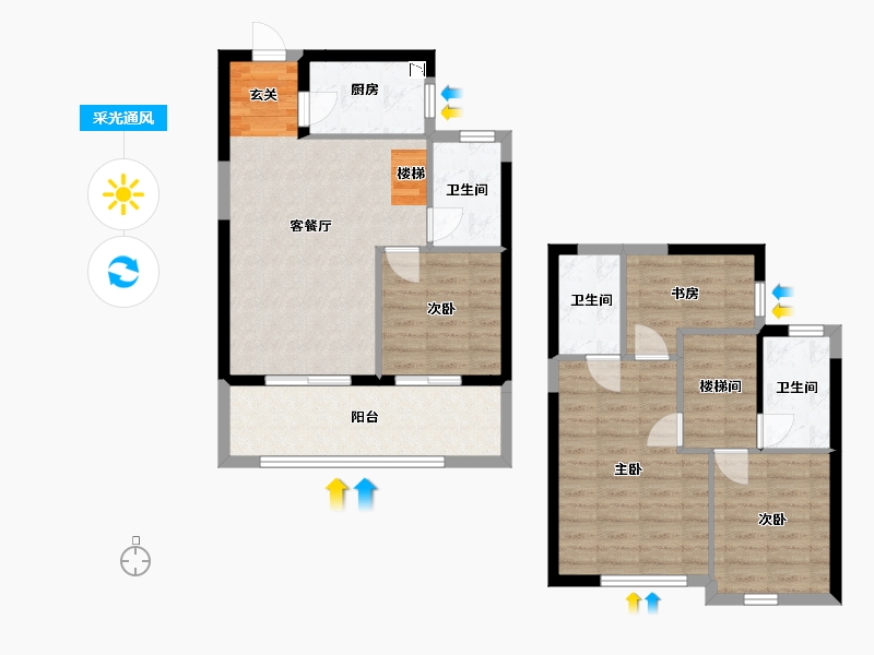 福建省-福州市-福清金辉优步大道-92.00-户型库-采光通风