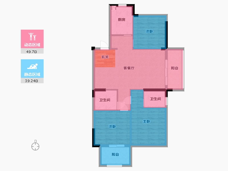 福建省-福州市-宏发御榕府-79.87-户型库-动静分区