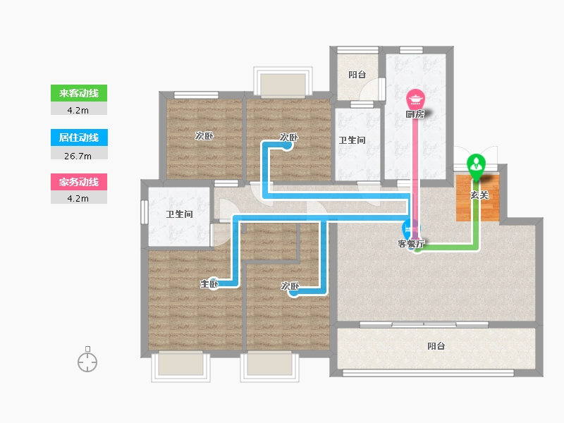 重庆-重庆市-江城铭著-106.99-户型库-动静线