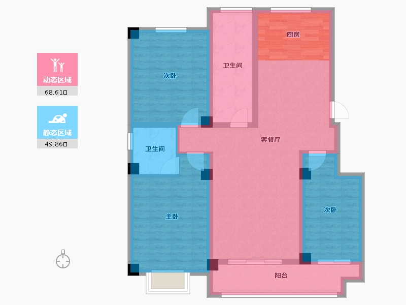 山东省-滨州市-鼎硕锦园-105.48-户型库-动静分区