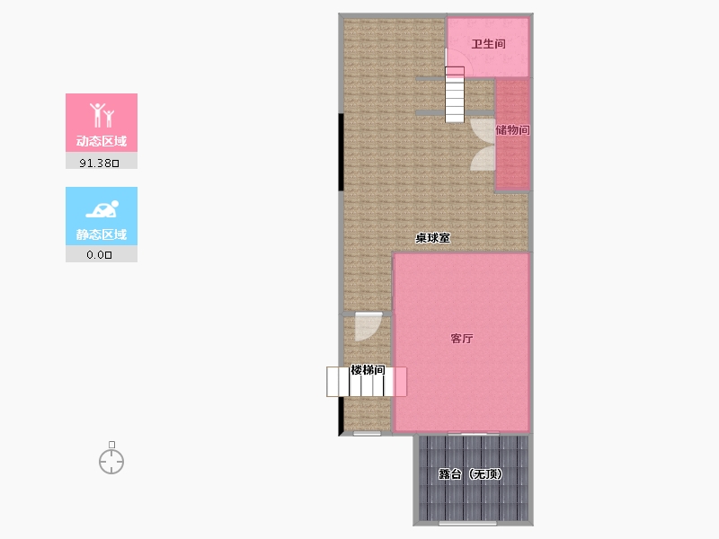 甘肃省-兰州市-大名城别墅G户型 双拼别墅-225.00-户型库-动静分区