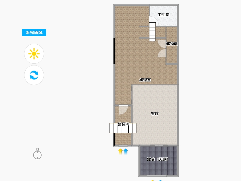 甘肃省-兰州市-大名城别墅G户型 双拼别墅-225.00-户型库-采光通风