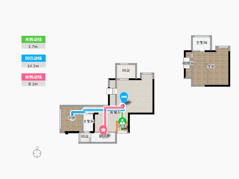 重庆-重庆市-华熙LIVE・023-131.17-户型库-动静线