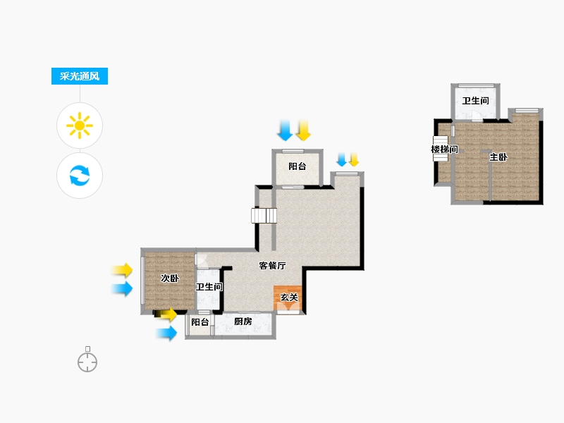 重庆-重庆市-华熙LIVE・023-131.17-户型库-采光通风