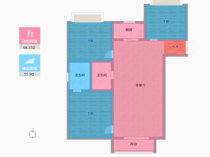 江苏省-南通市-运河铭著-112.17-户型库-动静分区