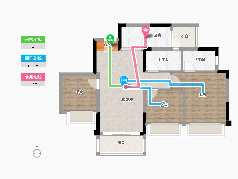 重庆-重庆市-江山�出-73.22-户型库-动静线