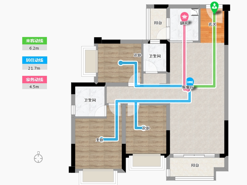 重庆-重庆市-�吃贸�-80.37-户型库-动静线