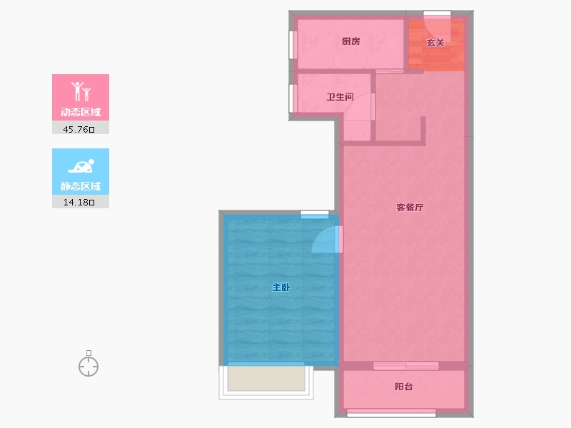 河北省-廊坊市-绿宸・凤栖华府-53.32-户型库-动静分区