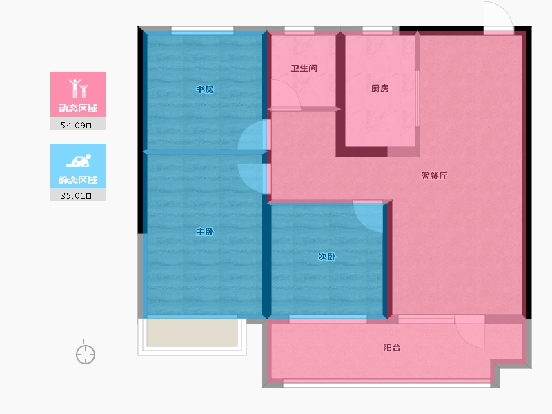 山东省-青岛市-卓越蔚蓝群岛-79.00-户型库-动静分区