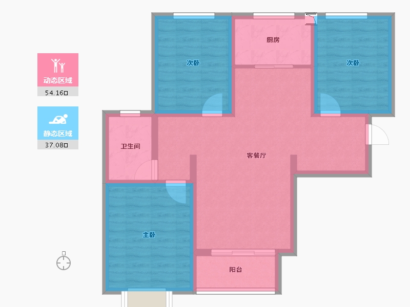 河北省-石家庄市-南华城-80.99-户型库-动静分区