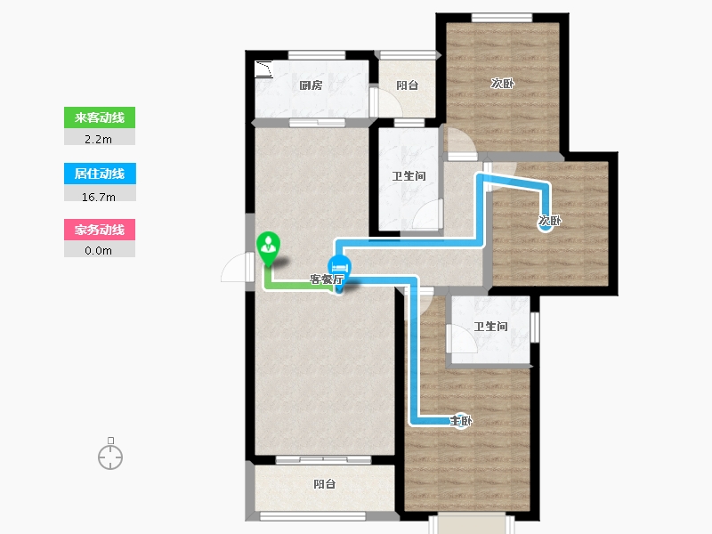 河北省-唐山市-富力盛悦府-94.28-户型库-动静线