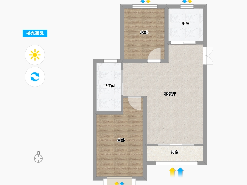 山东省-聊城市-康寿村-68.00-户型库-采光通风