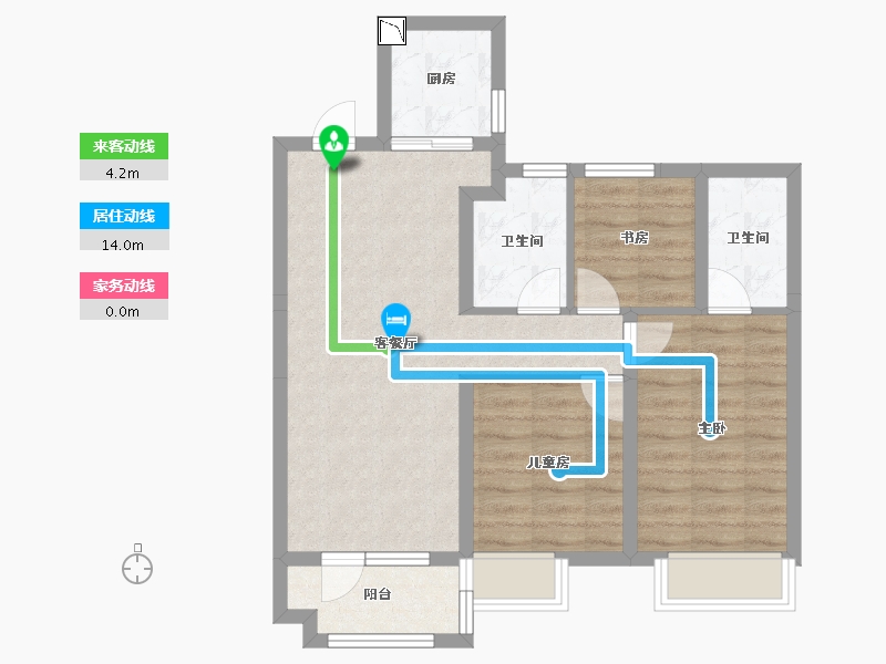 山东省-青岛市-万科金域华府-68.89-户型库-动静线