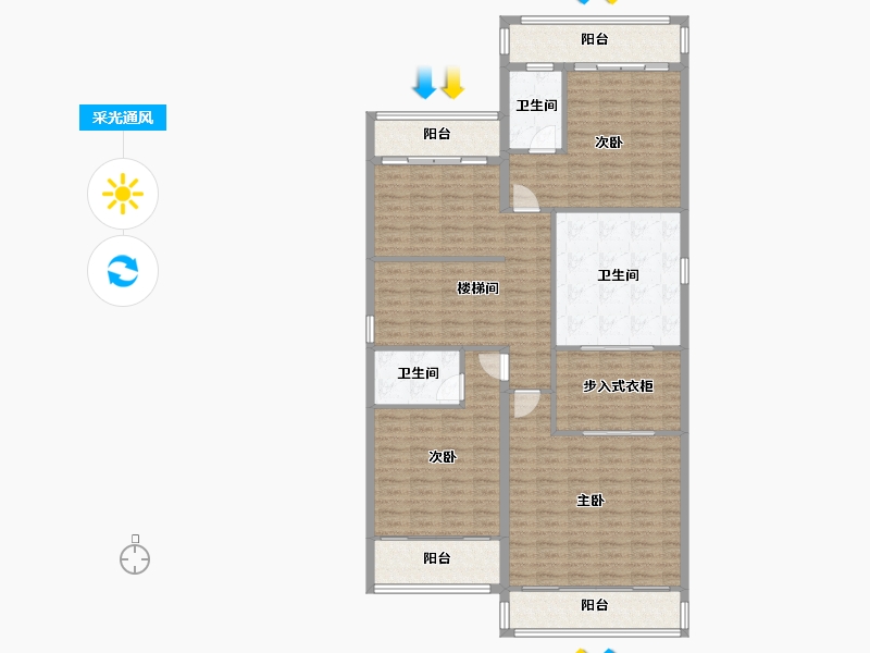 青海省-海南藏族自治州-碧桂园中央半岛-142.44-户型库-采光通风