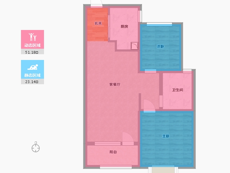 山东省-青岛市-海尔产城创衡山学府-65.60-户型库-动静分区