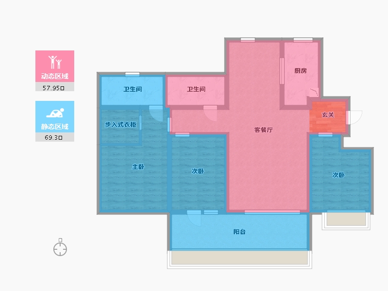 山东省-青岛市-海信君和-112.80-户型库-动静分区