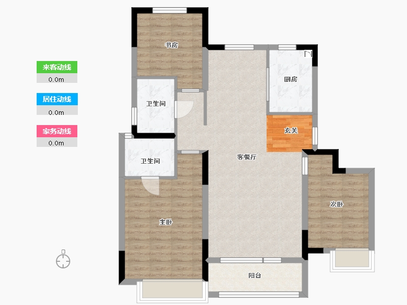 山东省-青岛市-鑫江花漾里-94.40-户型库-动静线