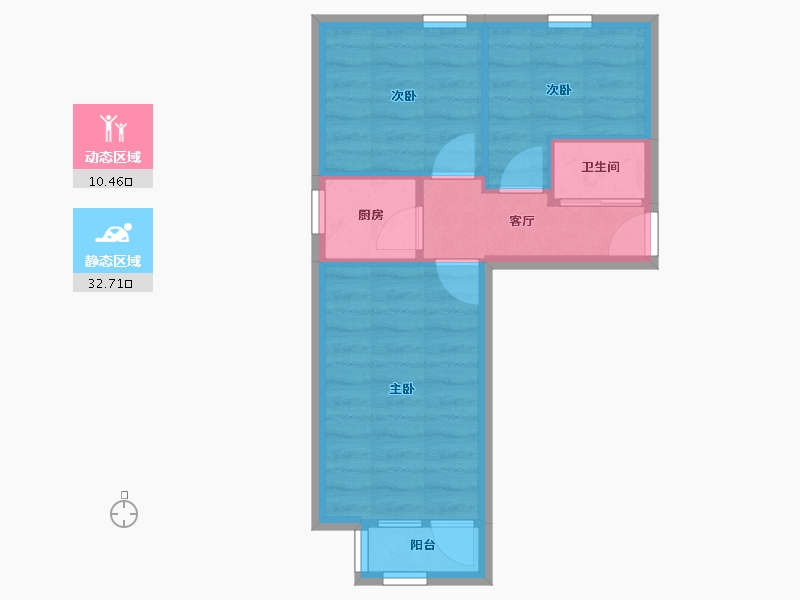 北京-北京市-灯市口大街27号院-38.09-户型库-动静分区