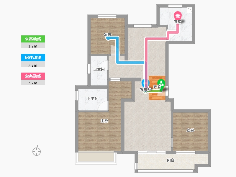 山东省-青岛市-金茂智慧国际城-87.77-户型库-动静线