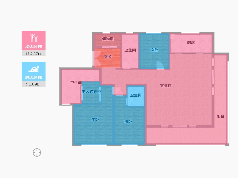 山东省-青岛市-绿地凤栖澜�h-151.34-户型库-动静分区