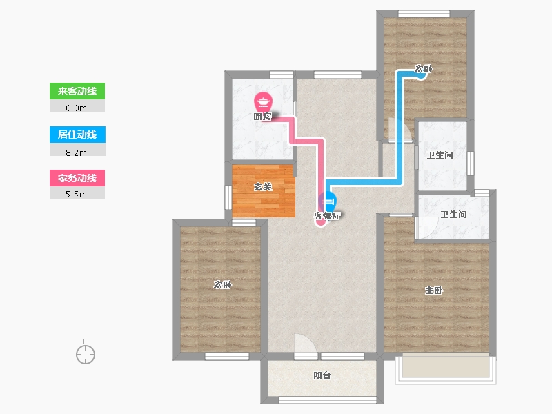 辽宁省-大连市-中海・牧�山-95.20-户型库-动静线