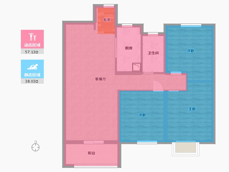 山西省-太原市-中海国际社区-84.80-户型库-动静分区