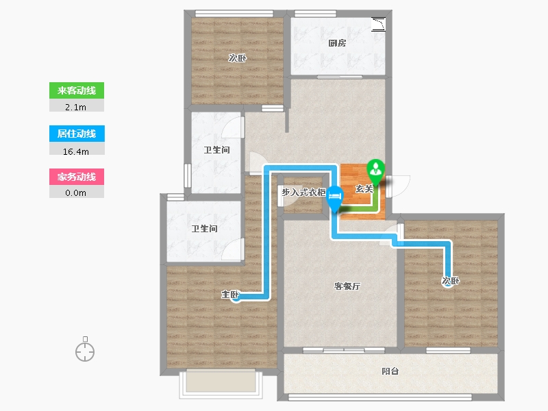 江苏省-南通市-滨江曙光之星-116.80-户型库-动静线