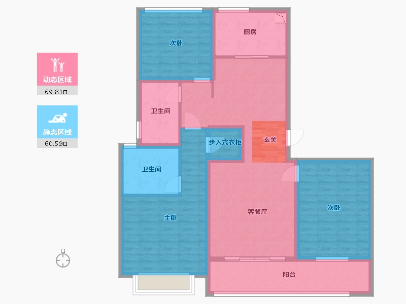 江苏省-南通市-滨江曙光之星-116.80-户型库-动静分区