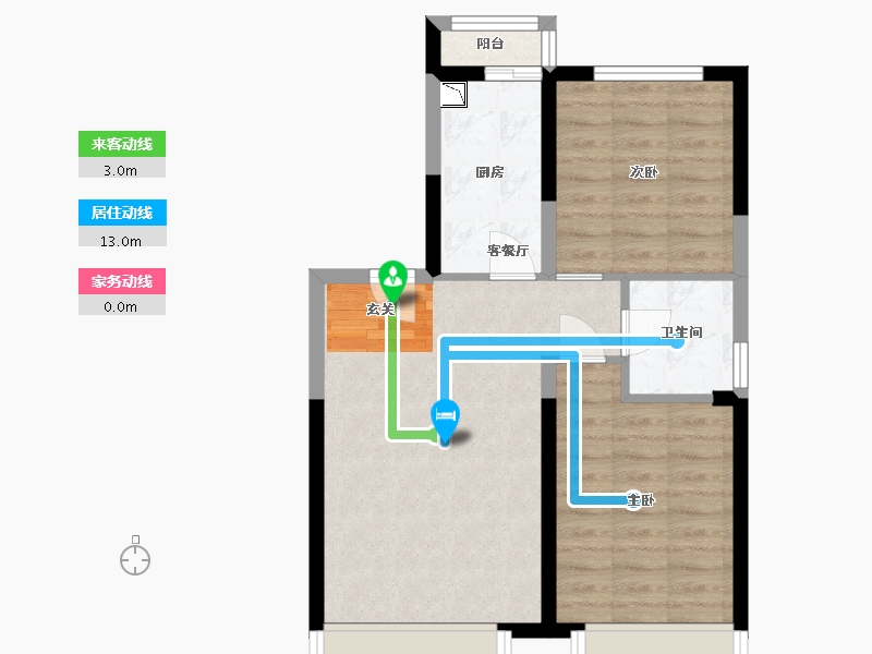 吉林省-长春市-兰溪学府-57.63-户型库-动静线