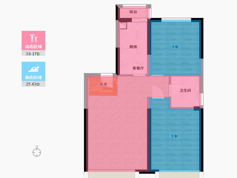 吉林省-长春市-兰溪学府-57.63-户型库-动静分区